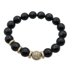 black Onyx Bracelets, stretchy, approx 10mm [BR10673]