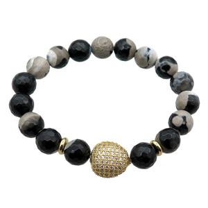 Agate Bracelets, stretchy, approx 10mm [BR10674]