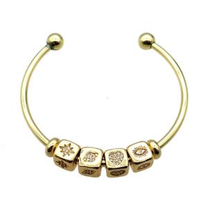 Copper Bangle, gold plated, approx 3mm, 8.5mm, 60mm dia [BR10683]