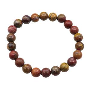 Mexico Nueva Agate Bracelet Stretchy Round, approx 8mm dia [BR10786]