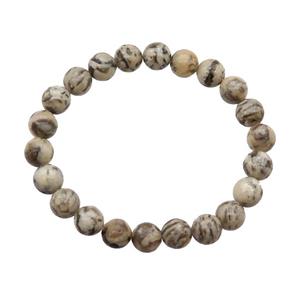 Graphic Feldspar Bracelet Stretchy Round, approx 8mm dia [BR10789]