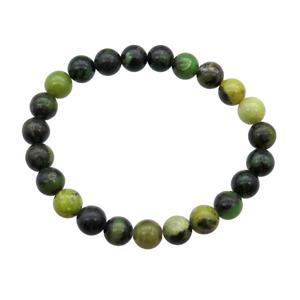 Chinese Chrysoprase Bracelet Stretchy Round, approx 8mm dia [BR10793]