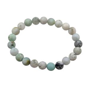 Burmese Chrysoprase Bracelet Stretchy Round, approx 8mm dia [BR10805]