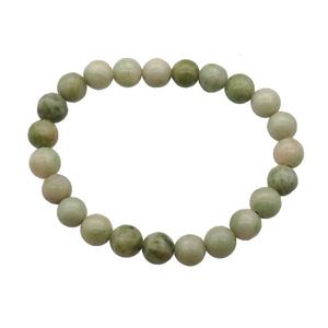 New Mountain Jade Bracelet Stretchy Round, approx 8mm dia [BR10817]
