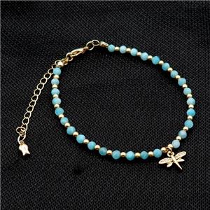 Green Amazonite Bracelet, approx 10-12mm, 3.5-4mm, 17-22cm length [BR10875]