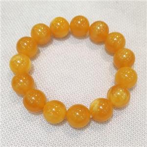 Orange Resin Bracelet Stretchy, approx 14mm dia [BR10898]