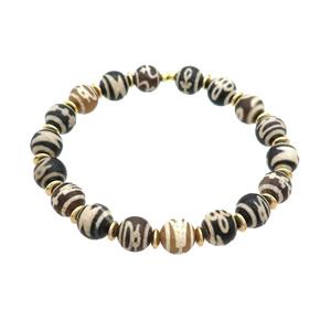 Tibetan Agate Bracelets Stretchy, approx 8mm [BR10946]
