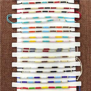 Seed Glass Bracelets Stretchy Mixed, approx 2mm [BR11015]