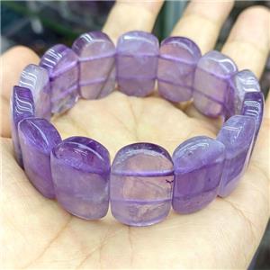 Natural Purple Amethyst Bracelet Stretchy, approx 15-24mm [BR11049]