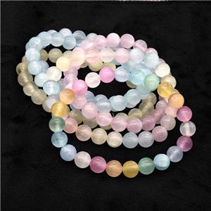 Selenite Bracelet Stretchy Round Mixed Color, approx 8mm [BR11058]