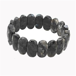 Black Labradorite Bracelet Stretchy, approx 11-20mm [BR11095]