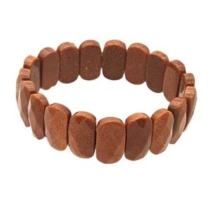 Golden Sandstone Bracelet Stretchy, approx 11-20mm [BR11099]