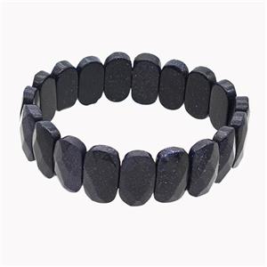 Blue Sandstone Bracelet Stretchy, approx 11-20mm [BR11100]