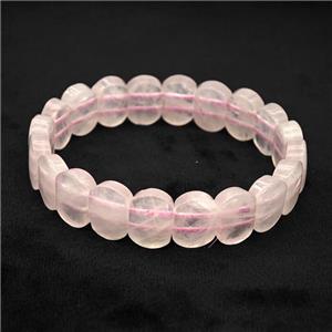 Pink Rose Quartz Bracelet Stretchy, approx 11-15mm [BR11108]