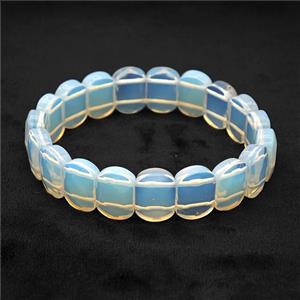 White Opalite Bracelet Stretchy, approx 11-15mm [BR11109]