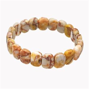 Red Silk Jasper Bracelet Stretchy, approx 11-15mm [BR11117]