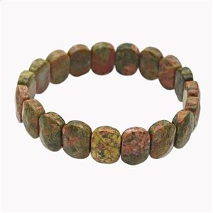 Unakite Bracelet Stretchy, approx 11-15mm [BR11125]