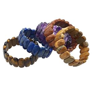 Natural Gemstone Bracelet Stretchy Mixed, approx 11-15mm [BR11132]