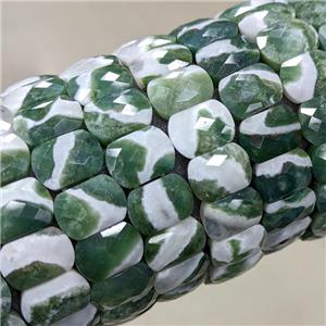 Zebra Agate Bracelet Stretchy Green, approx 10-14mm [BR11188]