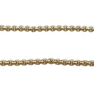 Copper Box Chain Gold Plated, approx 2mm [CH10755]