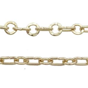 Copper Chain Gold Plated, approx 7mm [CH10757]