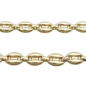 Copper Chain Gold Plated, approx 8mm [CH10759]