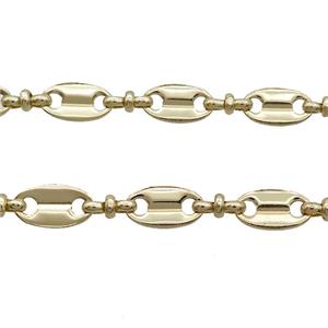 Copper Chain Gold Plated, approx 8-15mm [CH10764]