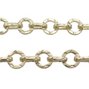 Copper Chain Gold Plated, approx 10mm [CH10767]