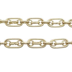 Copper Chain Gold Plated, approx 5.5mm, 8.5-17mm [CH10770]