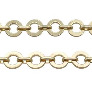 Copper Chain Circle Gold Plated, approx 12mm [CH10771]