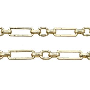 Copper Chain Gold Plated, approx 10-12mm, 10-25mm [CH10779]
