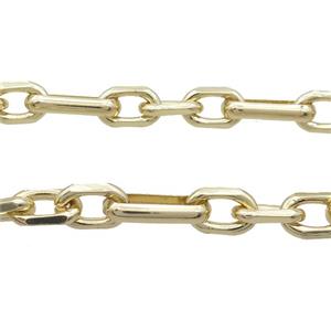 Copper Chain Gold Plated, approx 10-16mm, 11-22mm [CH10784]