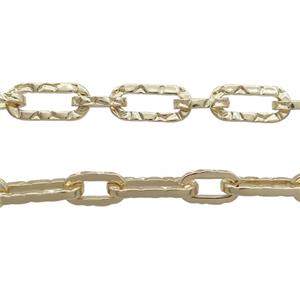 Copper Chain Gold Plated, approx 9-20mm, 8-14mm [CH10786]