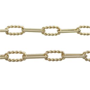 Copper Chain Gold Plated, approx 8-17mm, 7-19mm [CH10787]