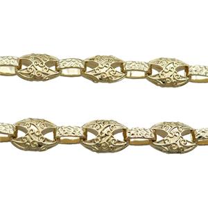 Copper Chain Gold Plated, approx 10-16mm, 6-10mm [CH10792]