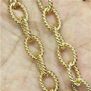 Copper Chain Gold Plated, approx 12-16mm, 2.5mm [CH10798]