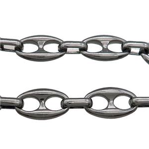 Alloy Chain Black Plated, approx 12-22mm [CH10802]