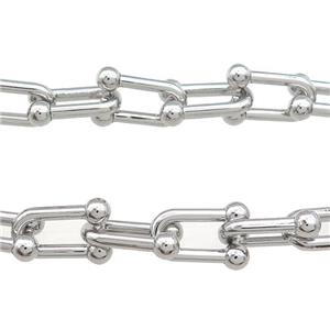 Alloy Chain Platinum Plated, approx 10-14mm [CH10803]