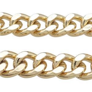 Aluminium Chain Curb Gold Plated, approx 13-16mm [CH10816]