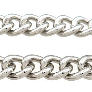 Aluminium Chain Platinum Plated, approx 13-16mm [CH10819]