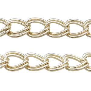Aluminium Chain Double Gold Plated, approx 17-22mm [CH10825]
