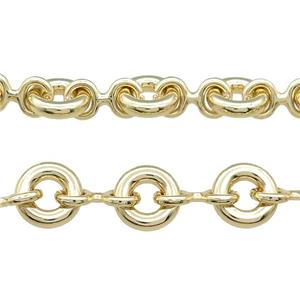 Alloy Chain Gold Plated, approx 15mm, 10-19mm [CH10841]