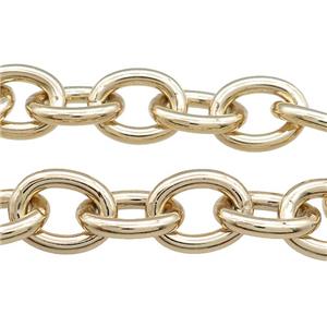 Aluminium Chain Gold Plated, approx 17-22mm [CH10842]