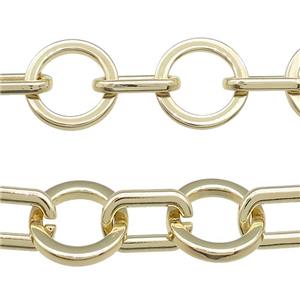 Alloy Chain Gold Plated, approx 10-20mm, 21mm [CH10843]