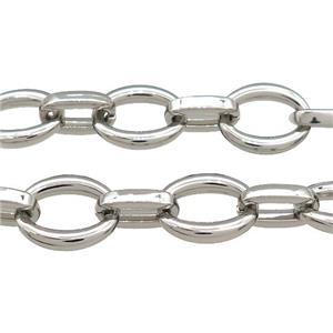 Alloy Chain Platinum Plated, approx 9-14mm, 14-18mm [CH10850]