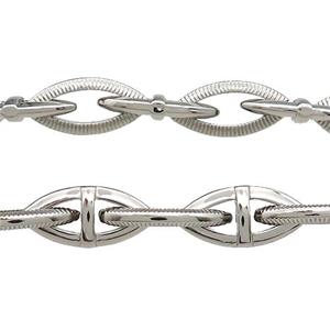 Alloy Chain Platinum Plated, approx 10-20mm [CH10856]