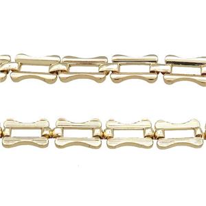 Copper Chain Gold Plated, approx 10-14mm [CH10861]