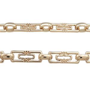 Alloy Chain Gold Plated, approx 7-9mm, 8-21mm [CH10862]