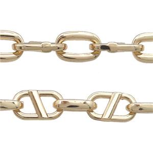 Alloy Chain Gold Plated, approx 9-14mm, 10-17mm [CH10864]