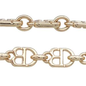 Alloy Chain Gold Plated, approx 9-10mm, 11-19mm [CH10865]